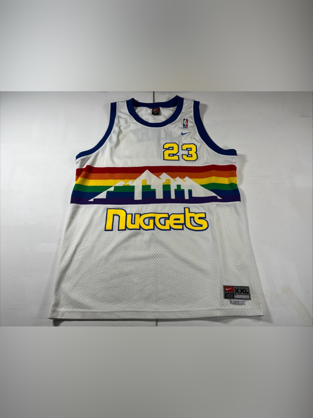 Vintage Nike Marcus Camby DENVER NUGGETS Jersey Stitched NBA Retro Men’s XXL +2